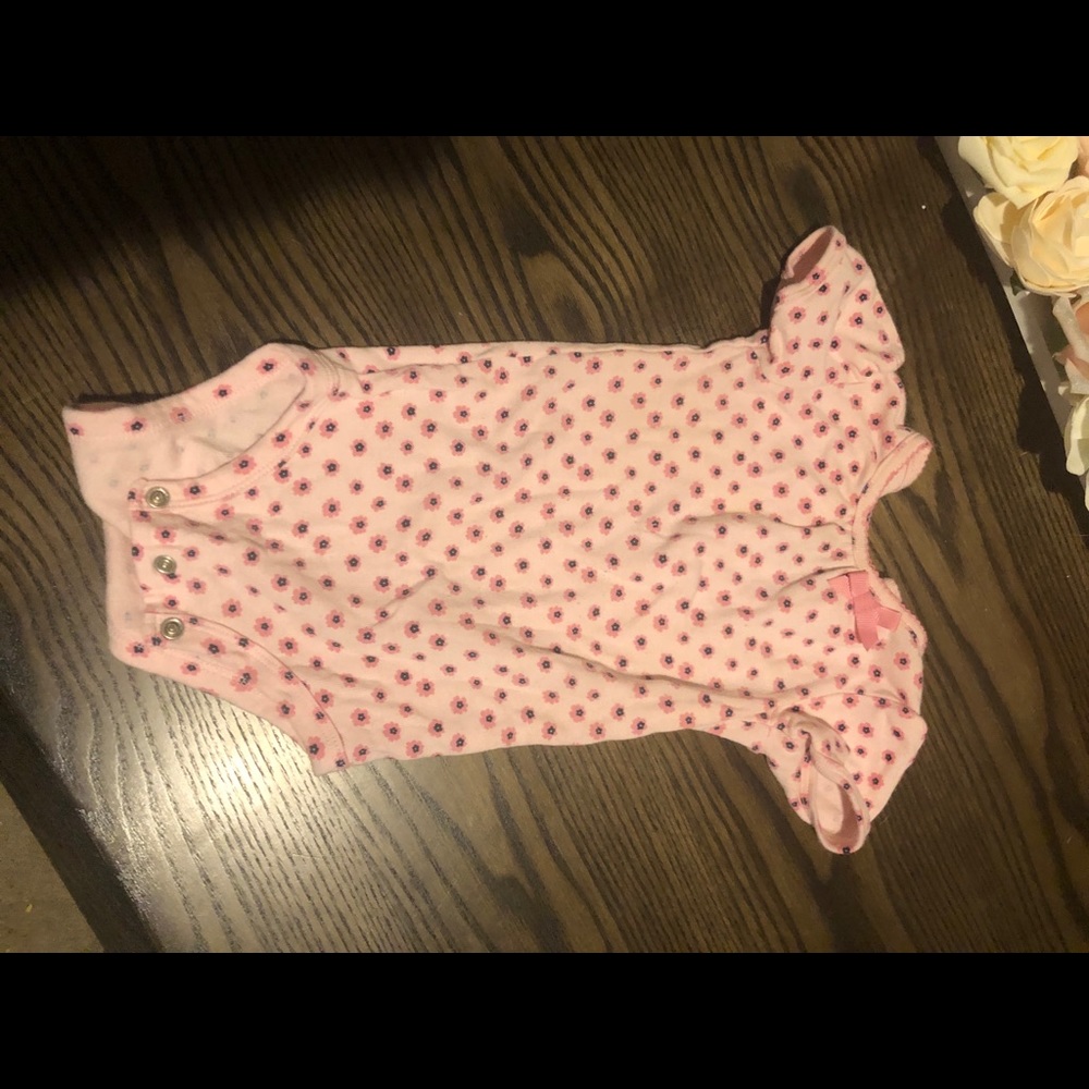 Pink floral onesie. MUST BUNDLE!